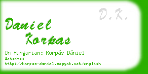 daniel korpas business card